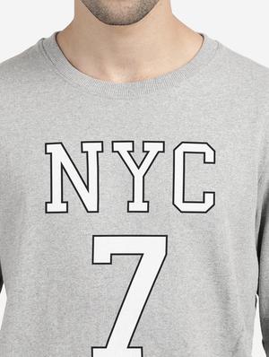 grey front print sweatshirt - 18398905 - Standard Image - 5