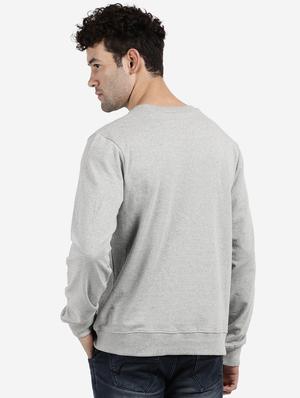 grey solid sweatshirt - 18398952 - Standard Image - 3