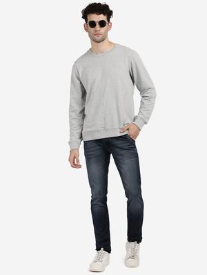 grey solid sweatshirt - 18398952 - Standard Image - 4