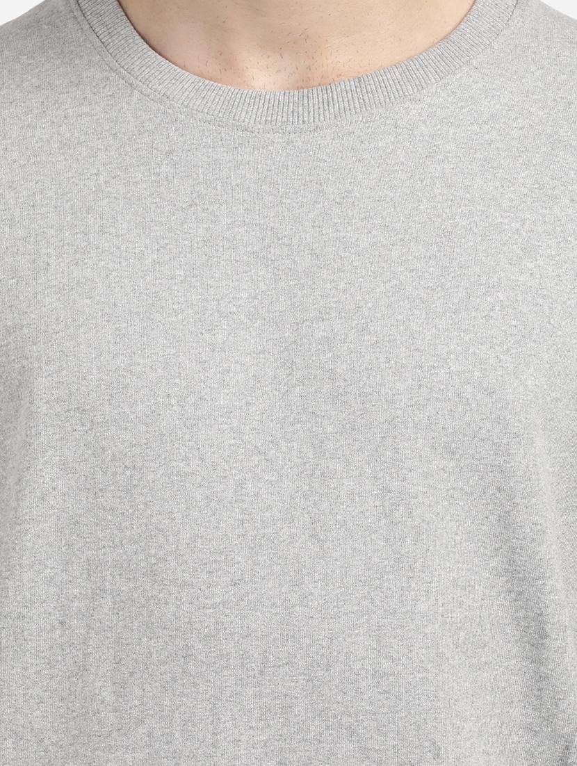 grey solid sweatshirt - 18398952 - Zoom Image - 5