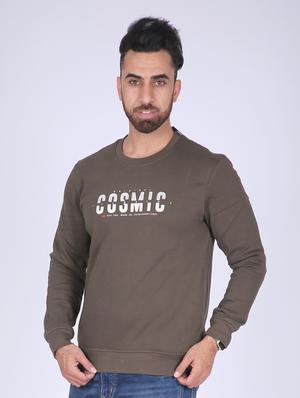olive-green chest print sweatshirt - 18399048 - Standard Image - 3