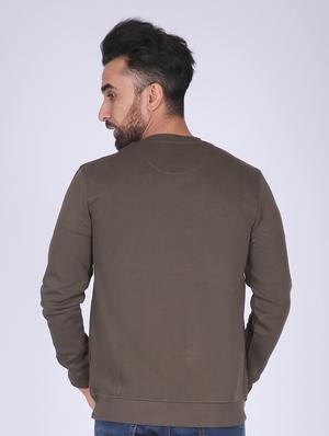 olive-green chest print sweatshirt - 18399048 - Standard Image - 4