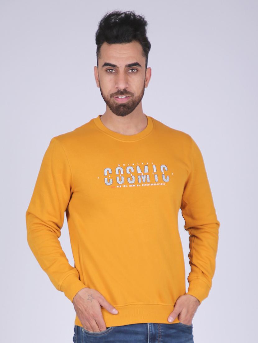 yellow chest print sweatshirt - 18399049 - Zoom Image - 2