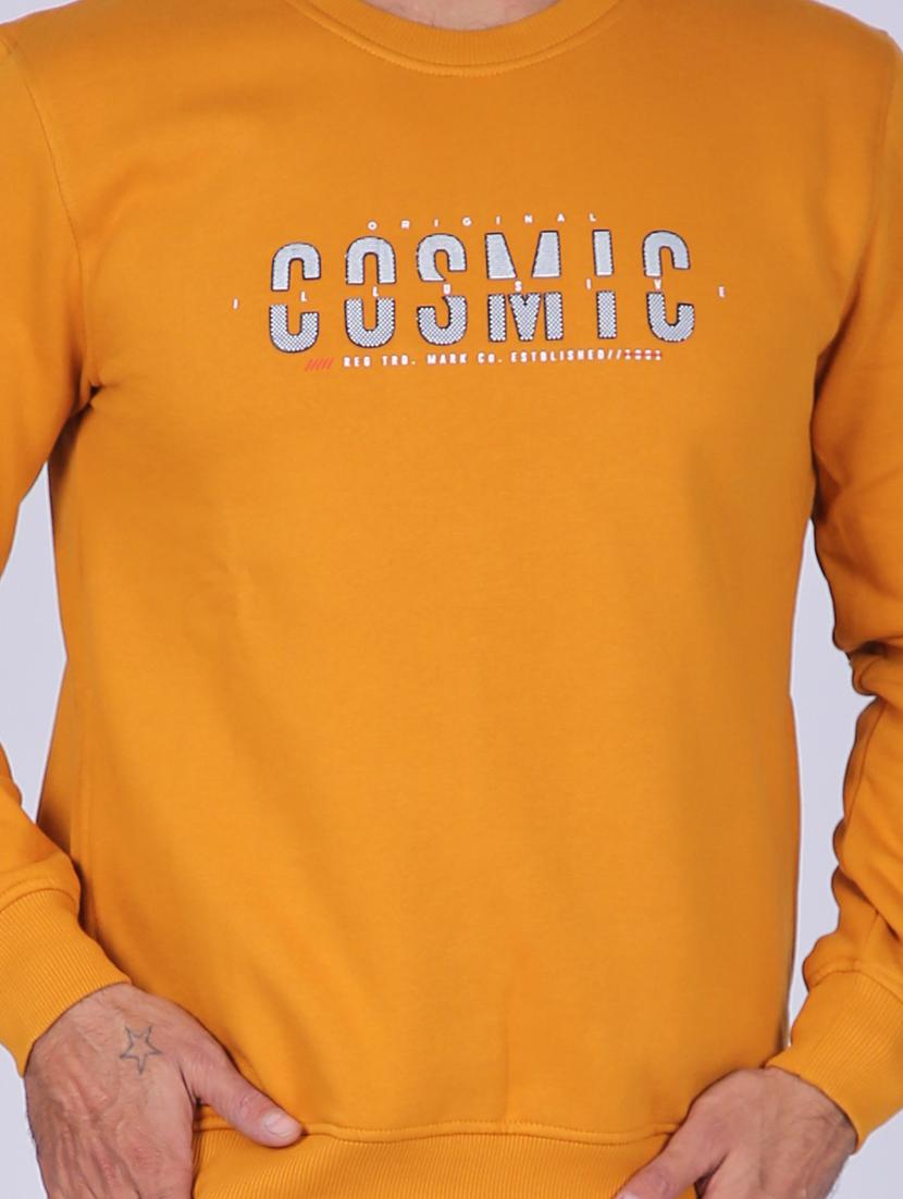 yellow chest print sweatshirt - 18399049 - Zoom Image - 5