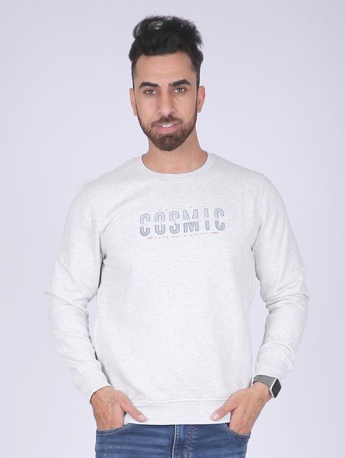 grey chest print sweatshirt - 18399050 - Standard Image - 1
