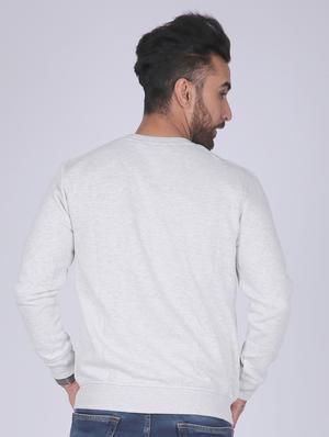 grey chest print sweatshirt - 18399050 - Standard Image - 4