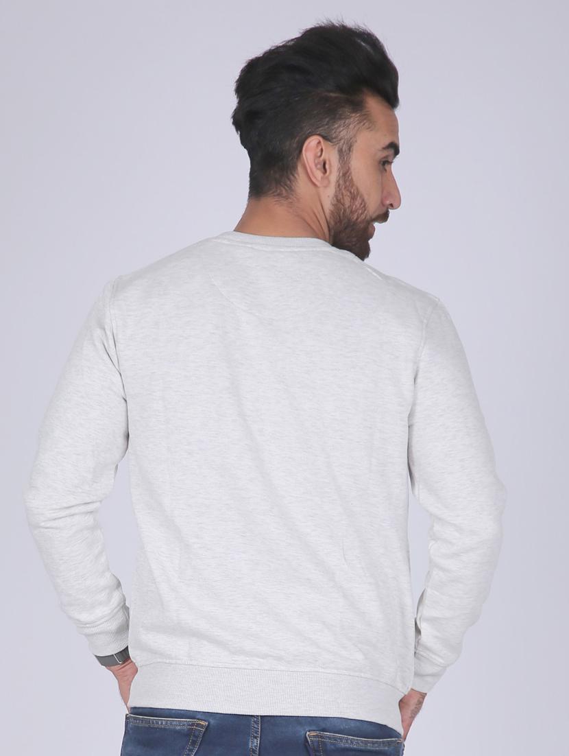 grey chest print sweatshirt - 18399050 - Zoom Image - 4