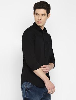 black solid shirt - 18399589 - Standard Image - 3