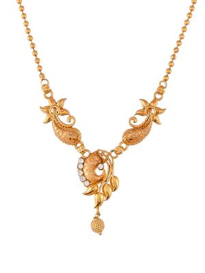 gold brass necklaces and earring - 18399788 - Standard Image - 3