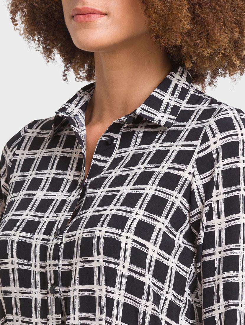 tie front checkered shirt dress - 18400323 - Zoom Image - 5