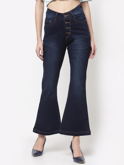 high rise stone washed bootcut jean - 18400405 - Standard Image - 1
