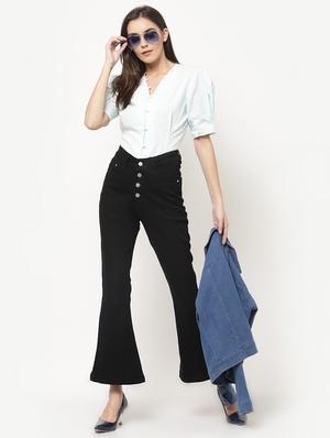 high rise plain bootcut jean - 18400406 - Standard Image - 4