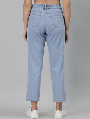 high rise distressed mom jean - 18400409 - Standard Image - 3