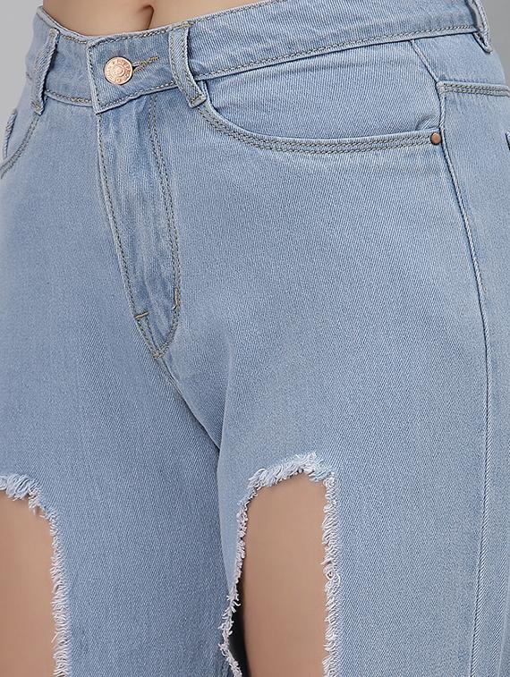 high rise distressed mom jean - 18400409 - Zoom Image - 5
