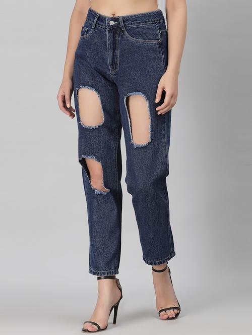 high rise distressed mom jean - 18400410 - Standard Image - 1