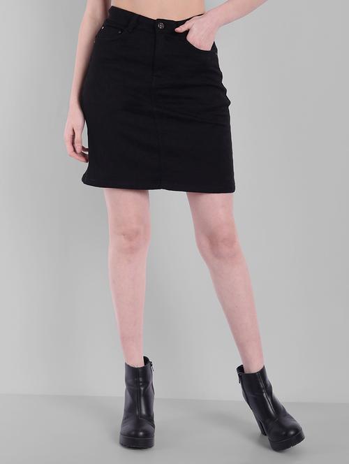 high rise solid pencil skirt - 18400412 - Standard Image - 1