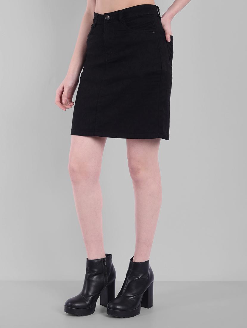high rise solid pencil skirt - 18400412 - Zoom Image - 2