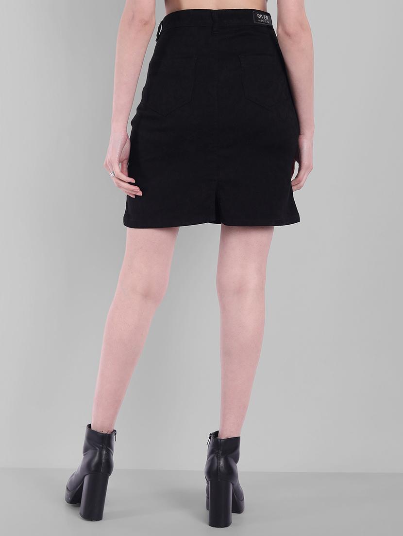 high rise solid pencil skirt - 18400412 - Zoom Image - 3