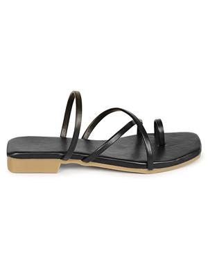 black slip on sandal - 18401121 - Standard Image - 3