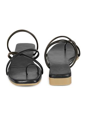 black slip on sandal - 18401121 - Standard Image - 5