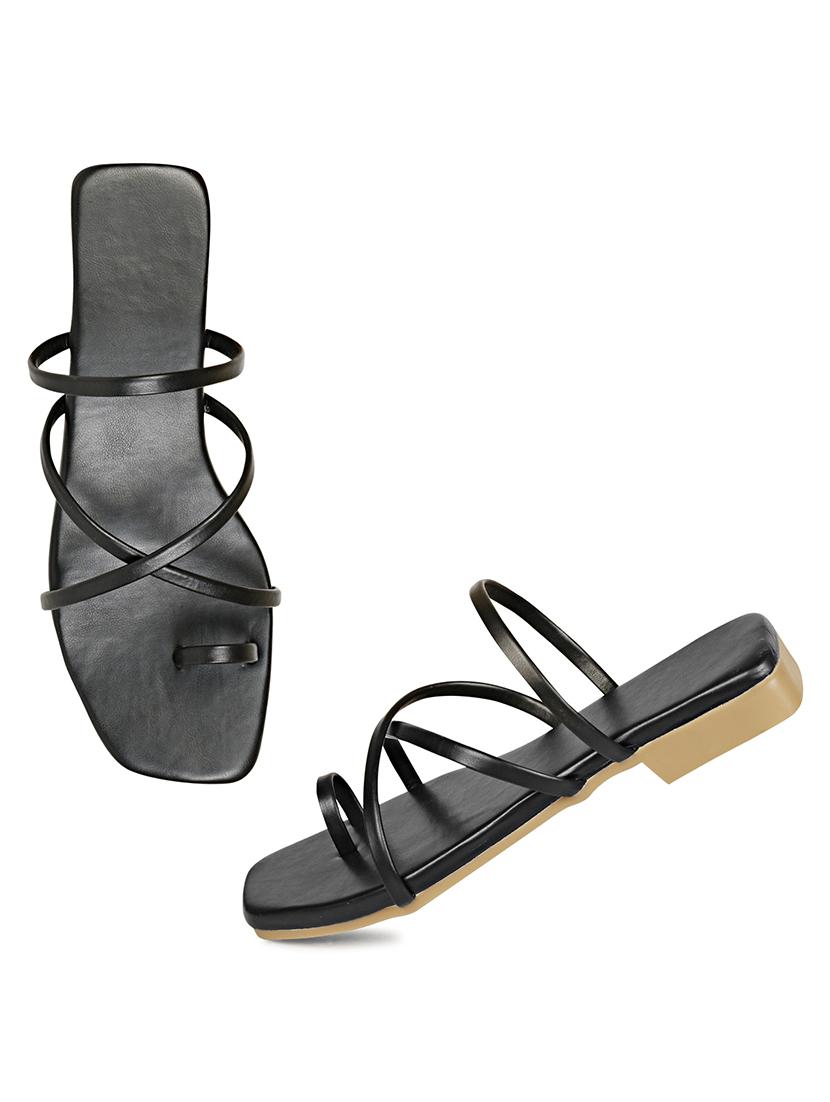 black slip on sandal - 18401121 - Zoom Image - 4