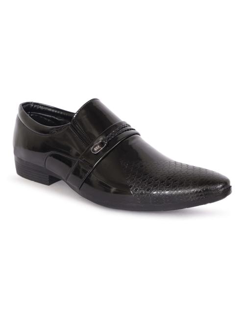 black synthetic slip on shoes - 18401144 - Standard Image - 1