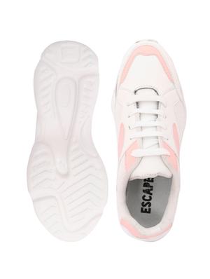pink mesh laceup sports shoes - 18401384 - Standard Image - 6