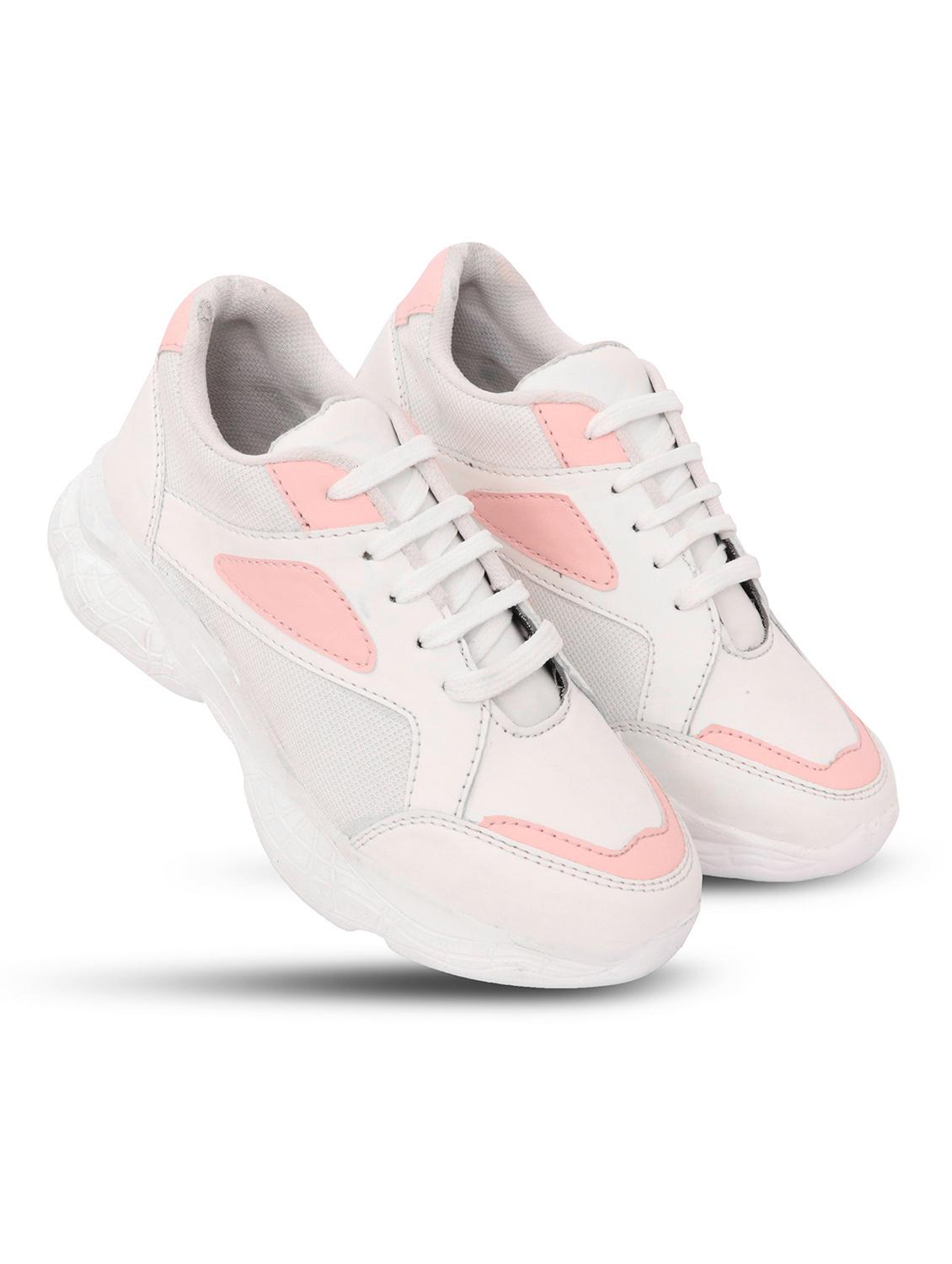 pink mesh laceup sports shoes - 18401384 - Zoom Image - 2