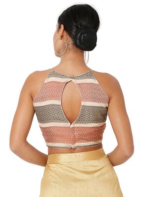 orange silk printed blouse - 18401851 - Standard Image - 4