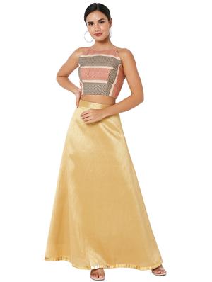 orange silk printed blouse - 18401851 - Standard Image - 5