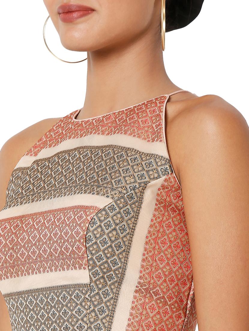 orange silk printed blouse - 18401851 - Zoom Image - 6