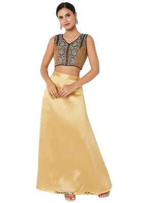 gold cotton printed blouse - 18401852 - Standard Image - 5