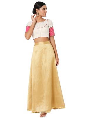 white cotton printed blouse - 18401854 - Standard Image - 5