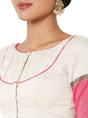 white cotton printed blouse - 18401854 - Standard Image - 6