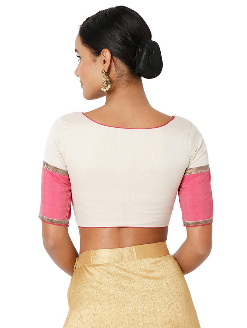 white cotton printed blouse - 18401854 - Zoom Image - 4
