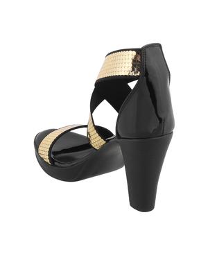 gold back strap sandal - 18402000 - Standard Image - 3