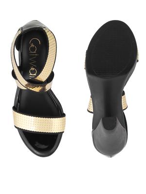 gold back strap sandal - 18402000 - Standard Image - 4
