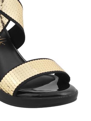 gold back strap sandal - 18402000 - Standard Image - 5