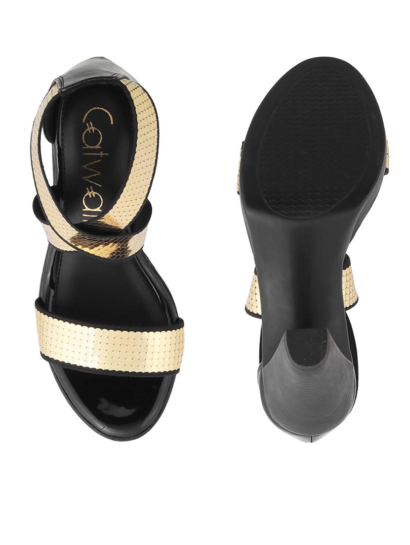 gold back strap sandal - 18402000 - Zoom Image - 4