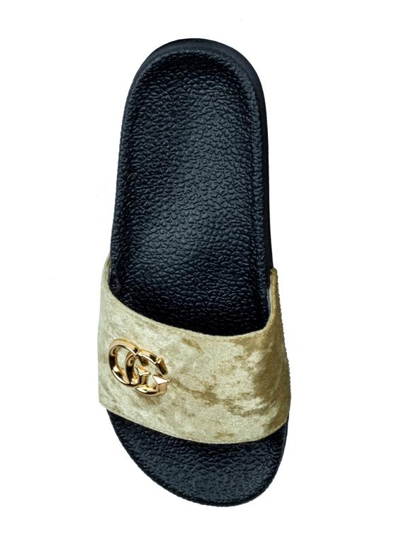 gold slip on flip flop - 18402696 - Zoom Image - 3