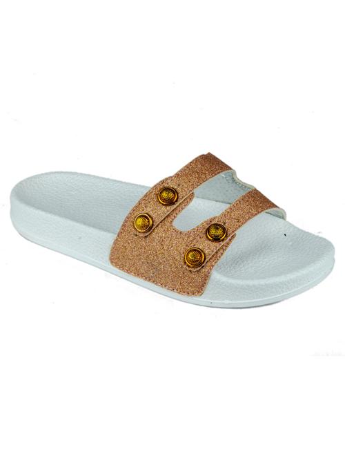 gold slip on flip flop - 18402737 - Standard Image - 1