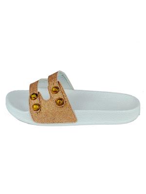 gold slip on flip flop - 18402737 - Standard Image - 2
