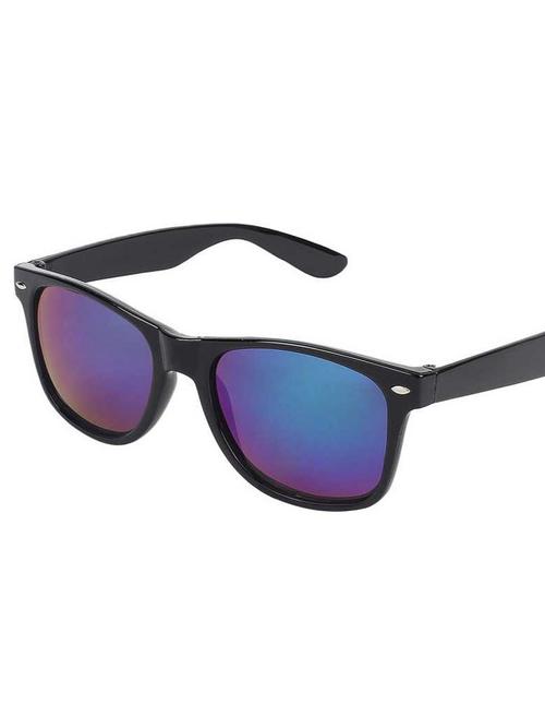 alfalah black & blue mirrored wayfarer unusex sunglasses 1 - 18404018 - Standard Image - 1