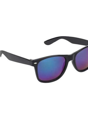 alfalah black & blue mirrored wayfarer unusex sunglasses 1 - 18404018 - Standard Image - 3