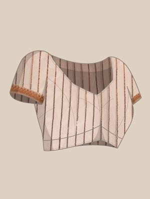 peach embroidered saree with blouse - 18404120 - Standard Image - 5
