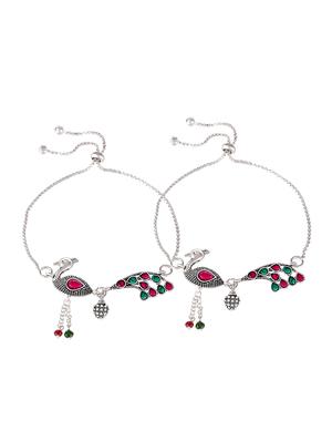 silver brass anklets and payal - 18404209 - Standard Image - 2