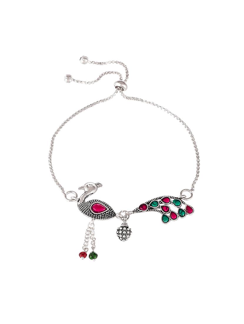 silver brass anklets and payal - 18404209 - Zoom Image - 3