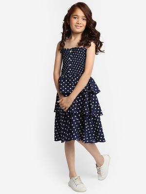 navy blue polka dot frock - 18404380 - Standard Image - 2
