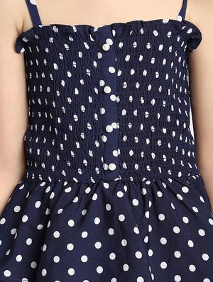 navy blue polka dot frock - 18404380 - Standard Image - 4