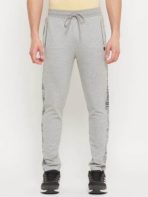 grey solid full length track pant - 18404448 - Standard Image - 1